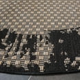 thumbnail image 5 of SAFAVIEH Beach House Teale Distressed Indoor/Outdoor Area Rug, Black/Beige, 6'7" x 6'7" Round, 5 of 9
