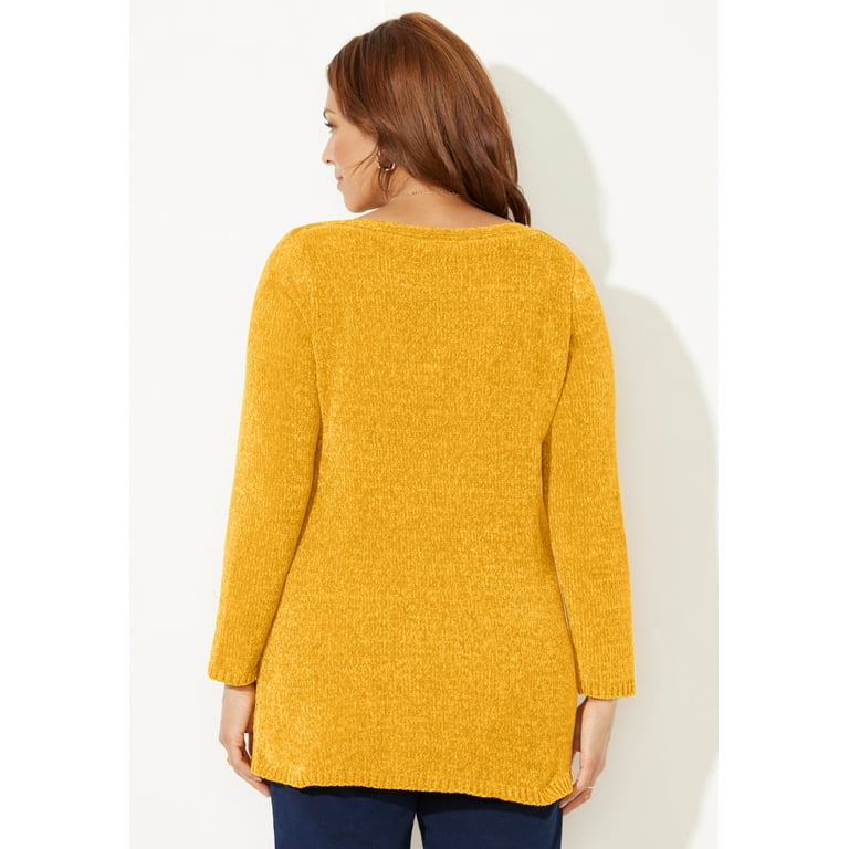 Catherines Women s Plus Size Chenille Pullover Tunic Sweater
