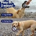 thumbnail image 7 of PAWSPIK Flying Disc Tough Tug-of-War Disc Toy, Sturdy Eco-friendly Recycled Material, Squeaker Toy for Medium and Large Dogs, for Throwing & Fetching (Sleepy Sloth), 7 of 7