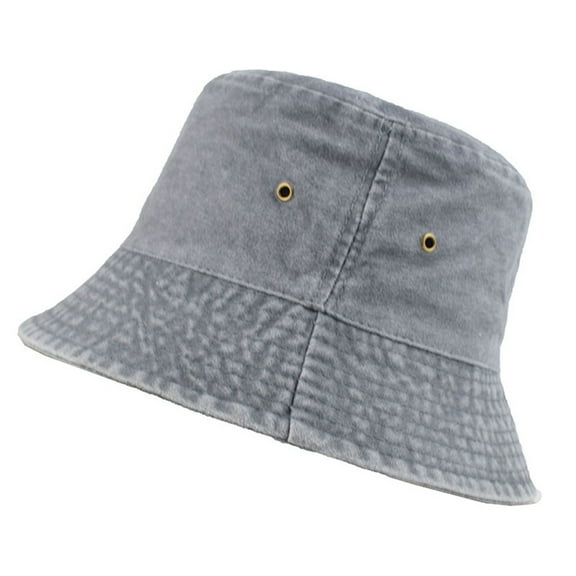 Unisex Washed Denim Bucket Hat Adjustable Lightweight Design for Casual Outdoor Activities and Sun Comfortable Fit for All Seasons