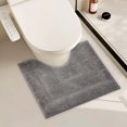 thumbnail image 6 of U-Shaped Contour Toilet Mat, Soft Microfiber Bathroom Rug, Non Slip, Quick Dry & Absorbent, Machine Washable,Gray, 19.7"x15.75", 6 of 6