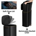 thumbnail image 3 of 13 Gallon Trash Can With Lid  50l Fingerprint Proof Stainless Steel Kitchen Removable Inner Bucket And Soft Close Pedal Rubbish Bin For Home Office Black, 3 of 7