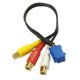 thumbnail image 1 of Cable de Audio y vídeo hembra Rca para coche, Cable Av-in para unidad central Toyota de 6 pines, 1 of 4