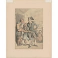 thumbnail image 2 of Thomas Rowlandson 15x18 Black Ornate Wood Framed Double Matted Museum Art Print Titled - Language Vulgar (1782), 2 of 5