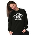 thumbnail image 3 of Control Freak Controller Geek Gamer Unisex Plus Fleece Graphic Sweatshirt Brisco Brands 2X, 3 of 5