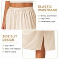 thumbnail image 4 of Half Slips for Women - Elegant Midi Length Satin Half Slips for Under Dresses with Side Slit, Anti Static Non See Through Lace Trim Elastic Waist for All Occasions, 4 of 7