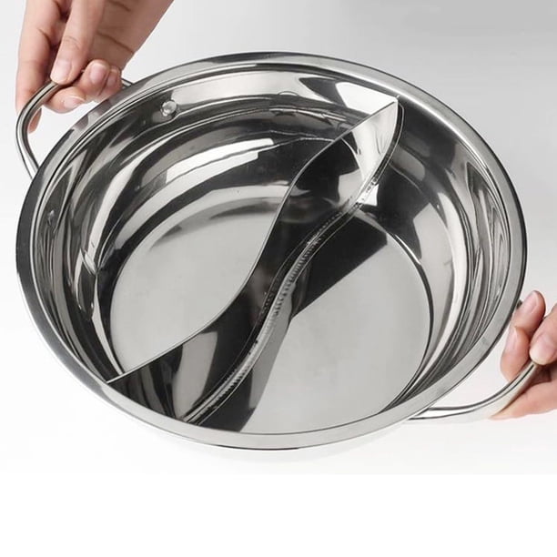Olla doble dividida de acero inoxidableolla calienteestufa de Gasolla de cocina (30cm) Ndcxsfigh Nuevos Originales