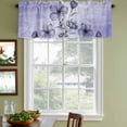 thumbnail image 4 of Purple Floral Valances for Windows, Decorative Rod Pocket Window Valance Curtains, Vintage Botanical Gradient Pastel Painting Short Curtain Drapes for Kitchen/Living Room, 2 Panels, 54" W x 18" L, 4 of 8