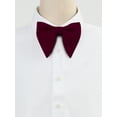 thumbnail image 2 of INSPIRE CHIC Corbatas de moño de terciopelo unisex preatadas formales de color sólido Rojo Vino, 2 of 5