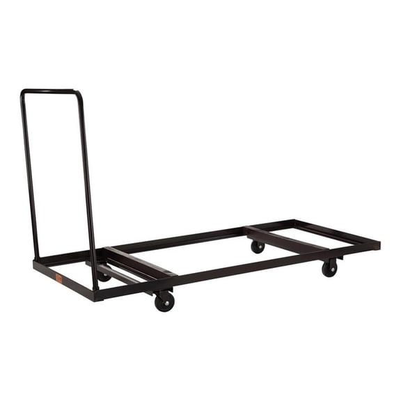 Pemberly Row Metal Folding Table Dolly for Horizontal Storage Up To 72"L - Brown