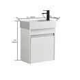 thumbnail image 6 of Topcobe Bathroom Vanity Set, Wall Mounted Cabinet with Top for Bathroom, 18x10 in, White Straight Grain, 6 of 8