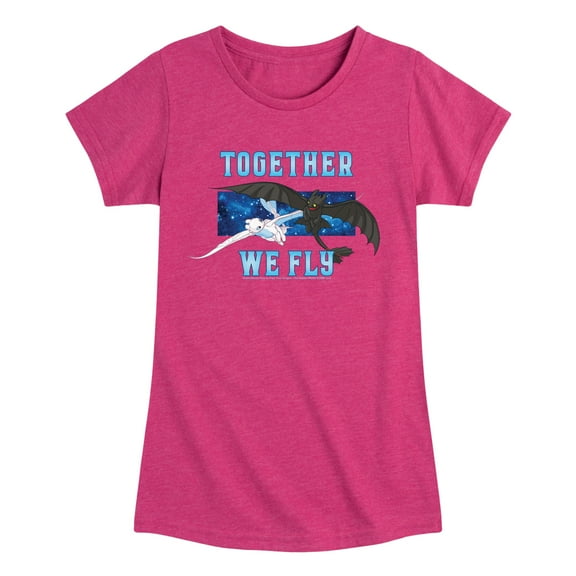 How to Train Your Dragon - Together We Fly - Toddler & Youth Girls Short Sleeve Graphic T-Shirt