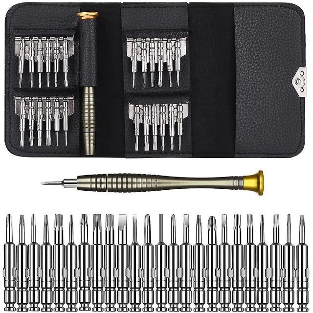 Destornillador de precisión Mini 25 en 1 Kit de destornilladores Herramientas de reparación para iPhone, computadora portátil, computadora portátil, reloj, joyas, juguetes, gafas, etc. Juego de d