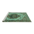thumbnail image 2 of Ahgly Company Machine Washable Indoor Rectangle Persian Turquoise Blue Traditional Area Rugs, 3' x 5', 2 of 4
