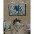 thumbnail image 6 of Outdoor TV Cover 40 to 43 Inch Weatherproof, Teal Coastal Octopus Waterproof TV Screen Protector for Outside Decor with Zipper and Pocket 40"L x 25"H , Ocean Starfish Shell Nautical Map, 6 of 7