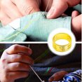 thumbnail image 3 of jesticaly Knitting Rings Finger for Protection Thimble Adjustable Specially-designed Handheld Carryable Safeguarding Crochet Tools Thicken Fu Gold Ring 1Set, 3 of 6