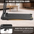 thumbnail image 7 of Alvantor 2.5HP Walking Pad Treadmill, Manual Incline Under Desk Treadmill with Shock Absorption for Small Apartments, Black, 7 of 7
