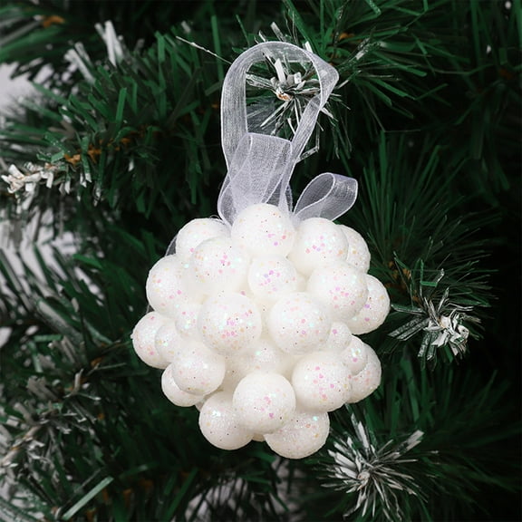 Christmas Tree Baubles Ball Christmas Decorations, Shiny Gold Red Christmas Balls, Xmas Tree Hanging Ball Ornaments,Three-Dimensional Christmas Foam Decoration Sprinkled With Gold Powder