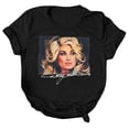 thumbnail image 2 of Womens Dolly Country Music Legend Shirts Vintage Graphic Shirt Casual Crewneck Tee Short Sleeve Retro Loose Fit T Shirts Top, 2 of 5