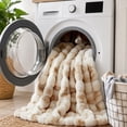 thumbnail image 5 of CHHYVKUIN Faux Fur Bubble Throws  50" x 60" , Luxury Plush Faux Rabbit Fur Throw Blanket for Couch, Sofa, Chair & Home Decor, 5 of 8