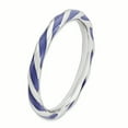 thumbnail image 3 of Sterling Silver Twisted Purple Enameled Ring, 3 of 5