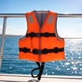 thumbnail image 3 of Life Jacket, Red Lightweight Portable Buoyancy Vest, 1 Pack Adjustable Secure Flotation Aid, for Swimming Boating Fishing Beach Outdoor Water Activities, 3 of 7