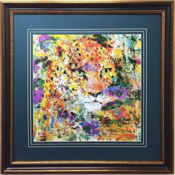 LeRoy Neiman "Portrait of a Leopard" Newly CUSTOM FRAMED Art Lithograph Generic