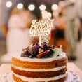 thumbnail image 3 of Raindrops Khaki Wooden Cake Toppers for Wedding Decorations 10pcs Novelty Cupcake Picks Ornaments, 3 of 6