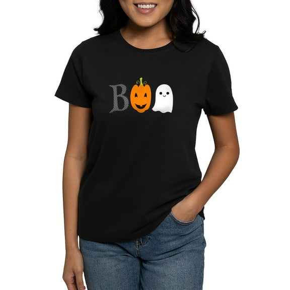 CafePress - Boo T Shirt - Women's Traditional Fit Dark T-Shirt