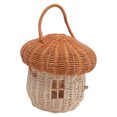 thumbnail image 1 of Rattan Woven Basket, Cute Hand Crafted Rustic Portable Rattan Basket Natural  for Storage for Photo Props, 1 of 7