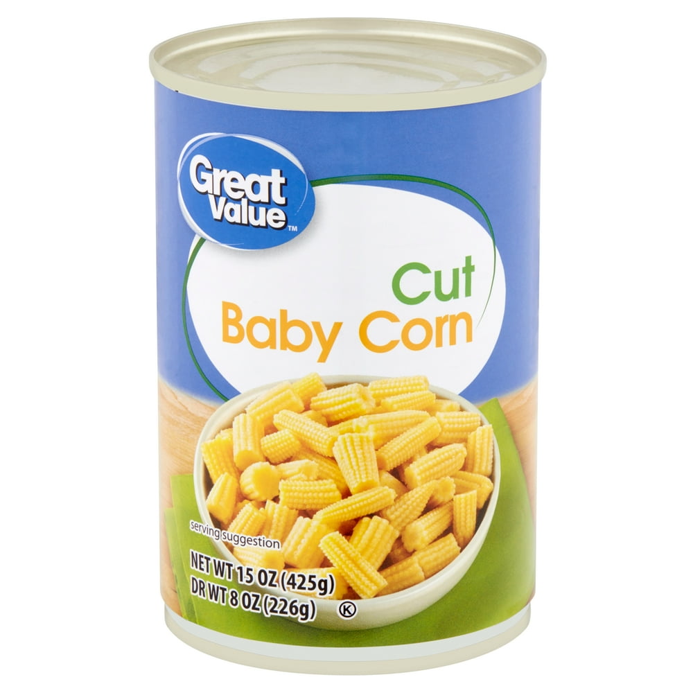 Great Value Cut Baby Corn, 15 oz
