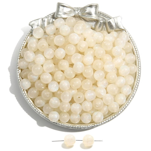 Cuentas redondas de resina con degradado de estrellas y sirena, accesorios para collar hechos a mano