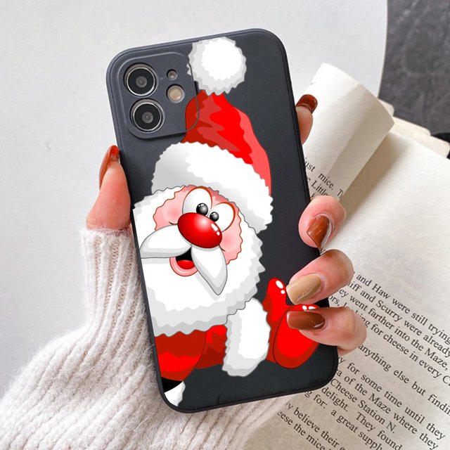 Christmas Cartoon New Year Gift Silicone Phone Case for iPhone 13 12 Pro Max Plus Cover