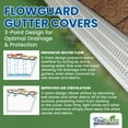 thumbnail image 3 of FlexxPoint 30 Year Gutter Cover System, White Residential 5" Gutter Guards, 22ft, 3 of 7