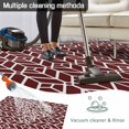 thumbnail image 5 of Geometric Outdoor Rug for Patio/Deck/Porch, Non-Slip Large Area Rug 4 x 6 Ft, Modern Abstract Lines Texture Red Indoor Outdoor Rugs Washable Area Rugs, Reversible Camping Rug Carpet Runner, 5 of 8