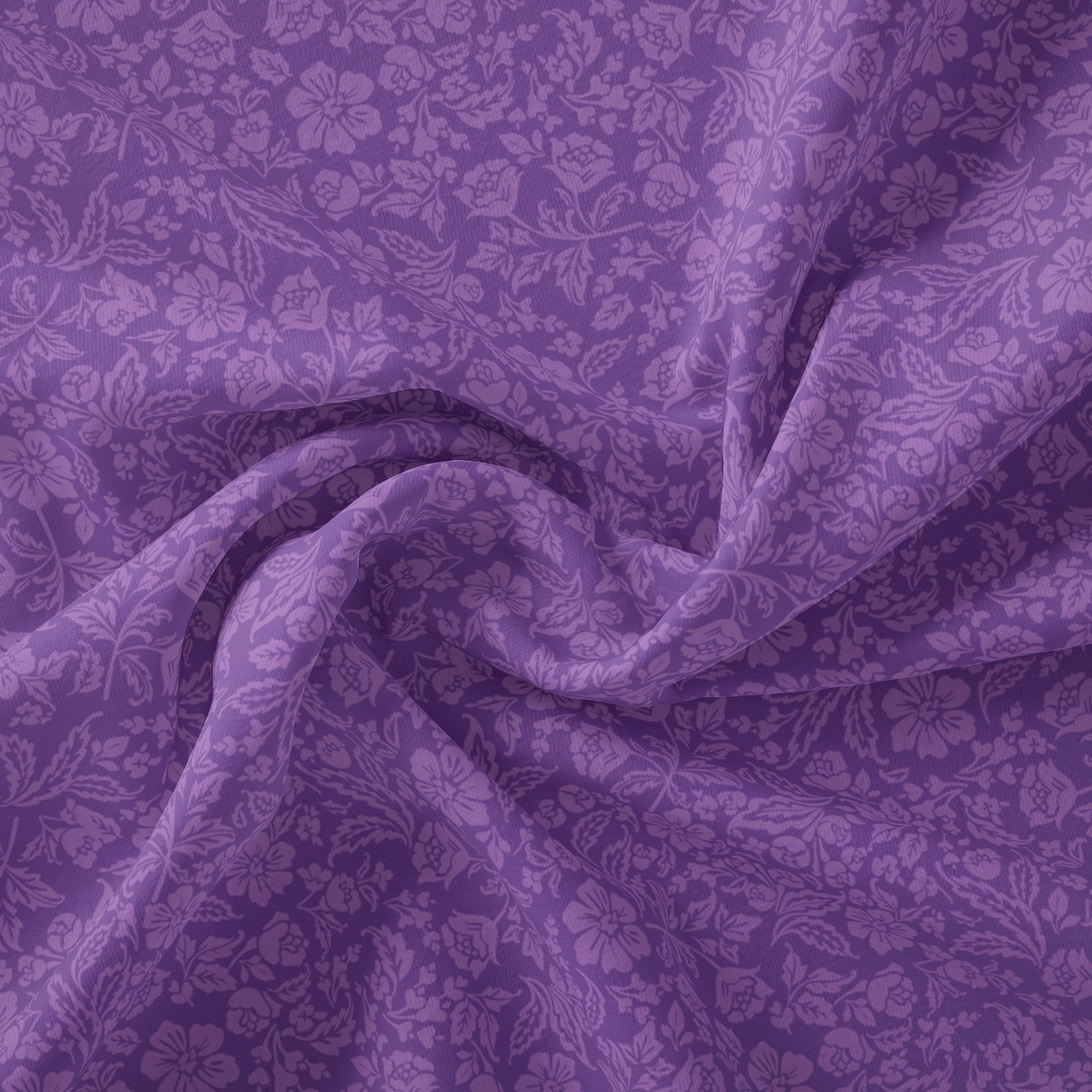 Waverly Inspirations 1 Yard 100% Cotton Paris Floral, Purple, 44" Wide for Quilting & Sewing