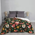 thumbnail image 6 of XMXT Throw Blanket, Fun Santa Socks Print Machine Washable Blankets for Sofa, 50 x 40 inches, 6 of 9