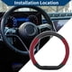 thumbnail image 3 of Cubierta de volante de cuero PU Unique Bargains, protector de volante de ABS para automóvil, patrón de fibra de carbono negro rojo de 14.96" 1Pc, 3 of 6