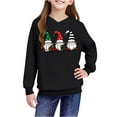 thumbnail image 4 of Lorytime Christmas Hoodies for Teen Girls Unisex Santa Claus Sweatshirt Long Sleeve Pullover Drop Shoulder Soft Tops Black, 4 of 4