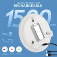 thumbnail image 4 of SNNROO 6inch Compact Rechargeable LED Lighted Magnifying Makeup Mirror - 10X  20X  30X Magnification  Travel  Handheld  Hanging  Pocket Mirror with Bright Illumination - Perfect Gift for, 4 of 7