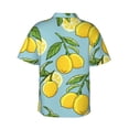 thumbnail image 3 of Bixox Men's Hawaiian Shirts Men's Lemon Print Short-Sleeve Shirt-Large, 3 of 8