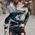 thumbnail image 1 of Chemise Décontractée à Manches Longues Col Rond Imprimé Mode pour Hommes, 1 of 9