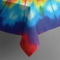 thumbnail image 5 of Colorful Rainbow Tie Dye Spiral Pattern Square Tablecloth,Waterproof Square Table Cover,Wipeable Spillproof Washable Table Cover for Home Kitchen Party Decor 42"X42"(107x107cm), 5 of 6