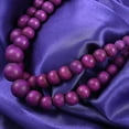 thumbnail image 2 of Purple Color Wood Mix Stainless Steel Double Row Beaded Necklace for Women Size 18" Birthday Christmas Gifts for Women, 2 of 7