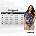 thumbnail image 3 of Goofa Hawaiian Style Printed Women Rash Guard Short Sleeve,Tummy control Swimsuit Surfing Swimsuit Bathing Suit One Piece Swimsuit UPF 50-X-Large, 3 of 9