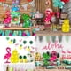 thumbnail image 2 of Decoraciones para fiestas Flamencos Luces de piña Suministros para fiestas temáticas tropicales hawaianas Decoración de cumpleaños para mesa de pared Centros de mesa ER, 2 of 5