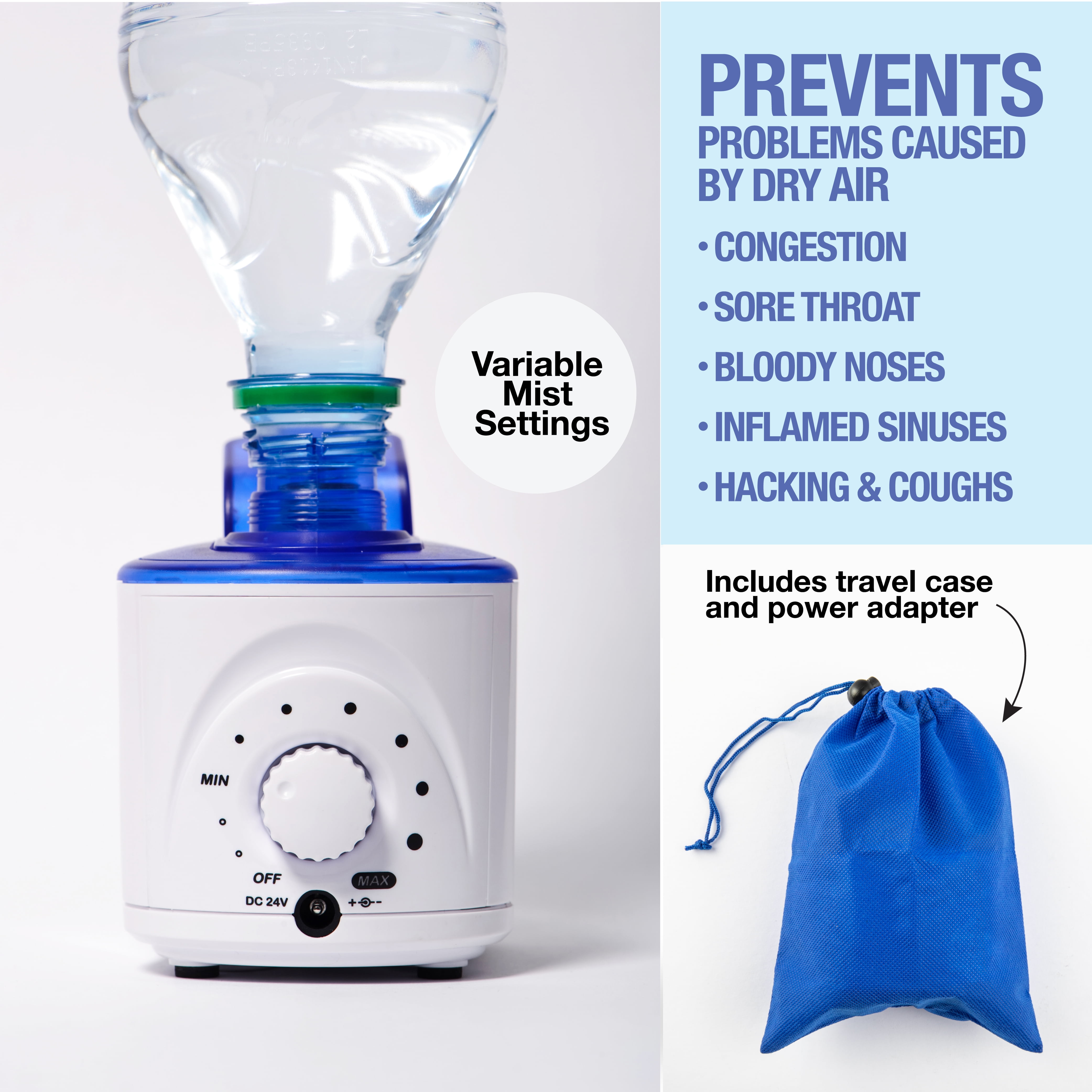 Sonic Breathe Portable Humidifier Ultrasonic Personal Portable Humidifer for Congestion Sinus Relief