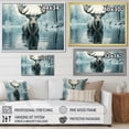 thumbnail image 4 of Designart "Arctic Reflection of Blue Moose" Animals Floater Framed Wall Decor, 4 of 7