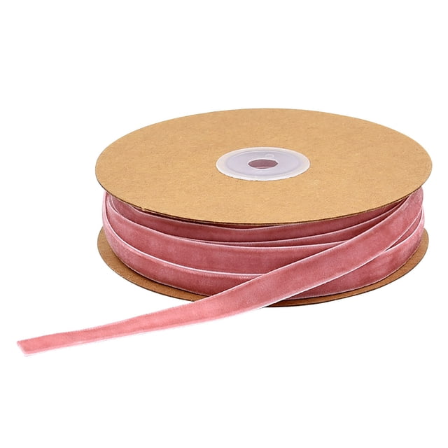 pstuiky 1Cm Velvet Ribbon Flocking Ribbon Single-Sided No Elastic 20M Per Roll Diy Craft Christmas Tree Decoration Wreath Gift Wrapping Making