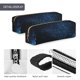 thumbnail image 4 of Fotbe Blue Glitter Retro Estuche para Lápices de Cuero con Estampado, Estuche con Cremallera Resistente, Organizador Compacto y Elegante para Papelería, 4 of 7